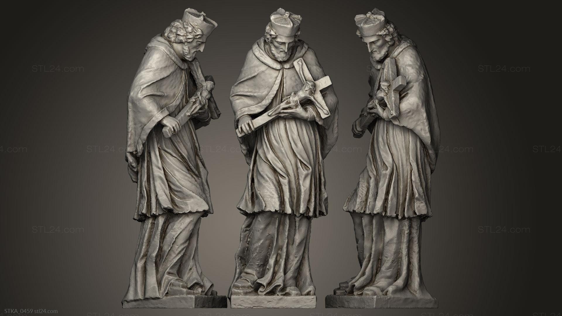 Статуи античные и исторические (Непомук, STKA_0459) 3D модель для ЧПУ станка